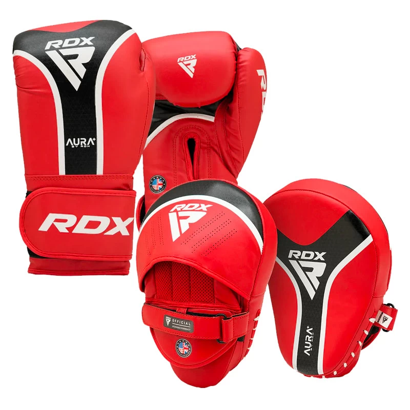 RDX Sports RDX T17 Aura Plus Boxing Glove With Pads Bundle - Image 2