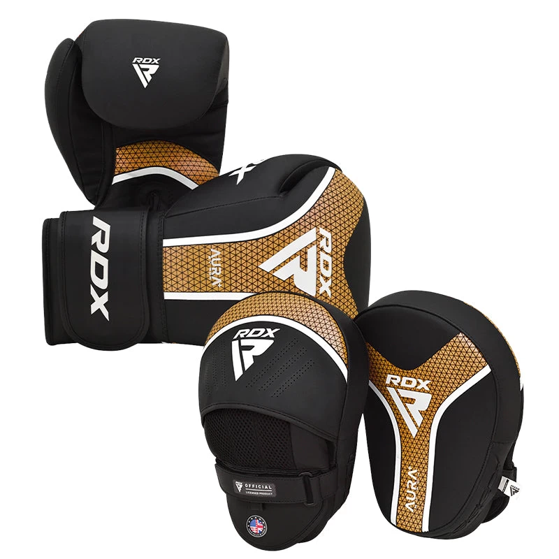 RDX Sports RDX T17 Aura Plus Boxing Glove With Pads Bundle