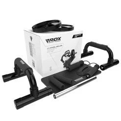 RDX Sports Store RDX 1B 4-in1 Ab Roller With Push-Up Bar, Skipping Rope & Knee Pad Set
