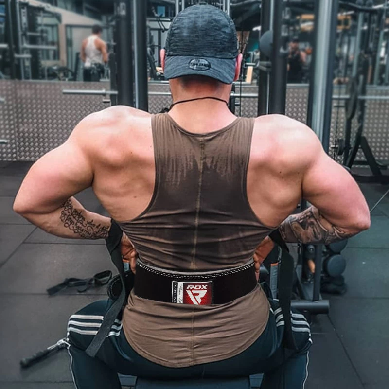 RDX Sports Store RDX 4PB Suede Leather Black Powerlifting Belt - Image 2