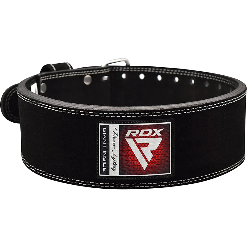 RDX Sports Store RDX 4PB Suede Leather Black Powerlifting Belt - Image 4