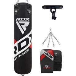 RDX Sports Store RDX F10B 4ft / 5ft 4-in-1 Punch Bag With Mitts And Ceiling Hook Set