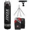 RDX Sports Store RDX X1 4ft / 5ft 4-in-1 Punch Bag With Mitts & Ceiling Hook Set