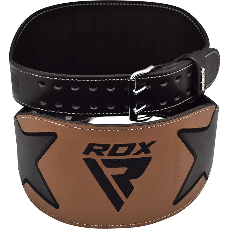 RDX Sports Store RDX 6 Inch Leather Weightlifting Gym Belt