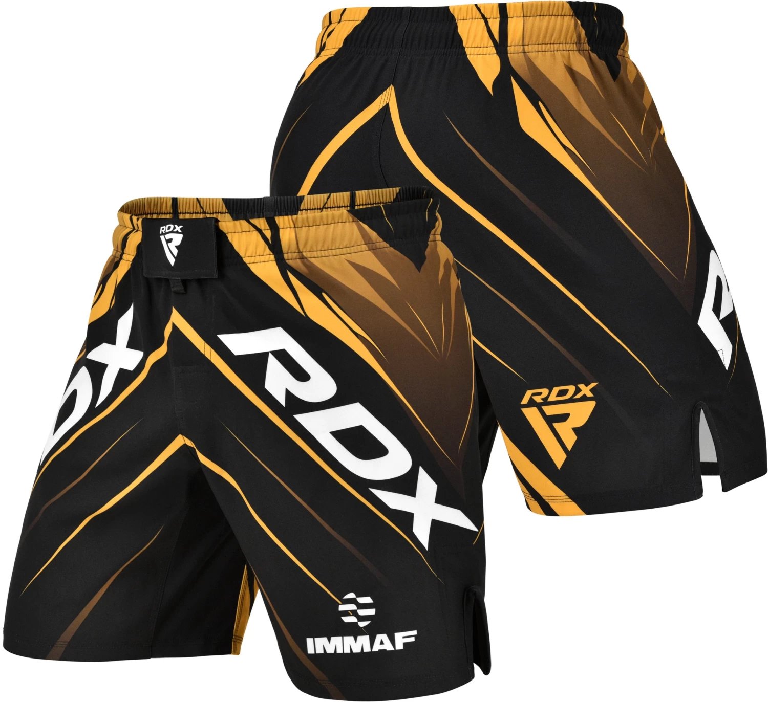 RDX Sports Store RDX IMMAF Approved MMA Fight & Training Shorts Golden - Image 5