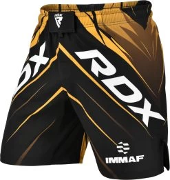 RDX Sports Store RDX IMMAF Approved MMA Fight & Training Shorts Golden