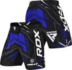 RDX Sports Store RDX IMMAF Approved MMA Fight & Training Shorts Blue
