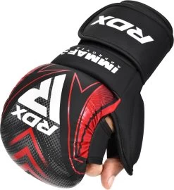 RDX Sports Store RDX IMMAF Approved Shooter Grappling Gloves Red