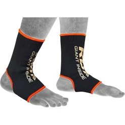 RDX Sports Store RDX AB Black & Orange Ankle Support Sprain Protection Compression Sleeve OEKO-TEX® Standard 100 Certified