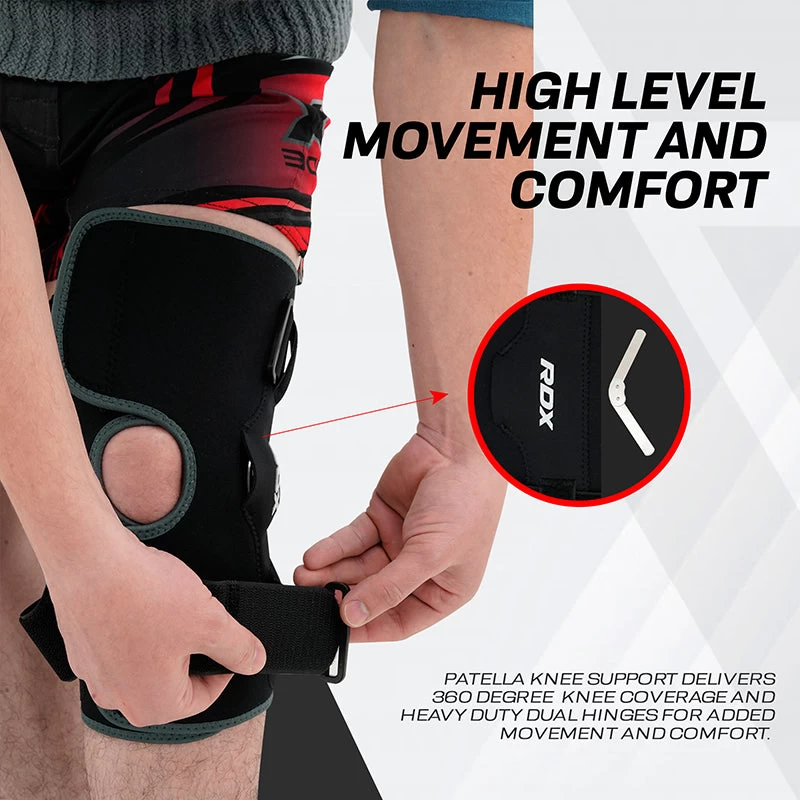 RDX Sports Store RDX NE FDA Approved Open Patella Brace For Knee Support With Angle Bracket - Image 4