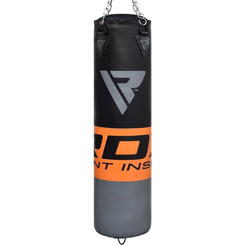 RDX Sports Store RDX F12 4ft / 5ft 3-in-1 Punch Bag & Mitts Black / Orange / Gray / White Set - Image 3