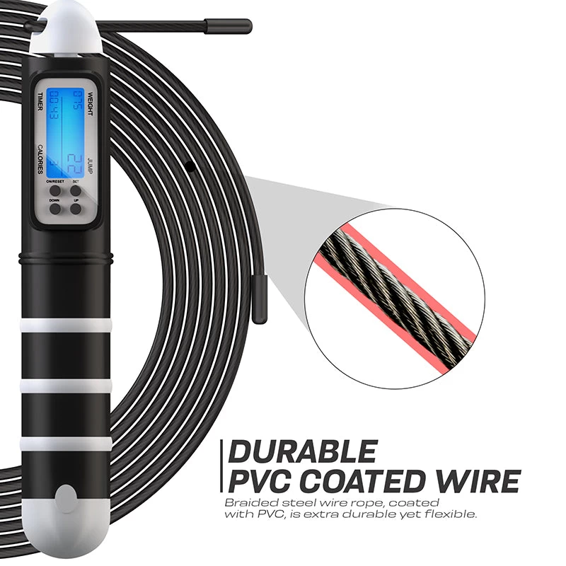 RDX Sports Store RDX Digital Calorie Burn & Workout Counter 10.3ft Adjustable Skipping Rope - Image 7