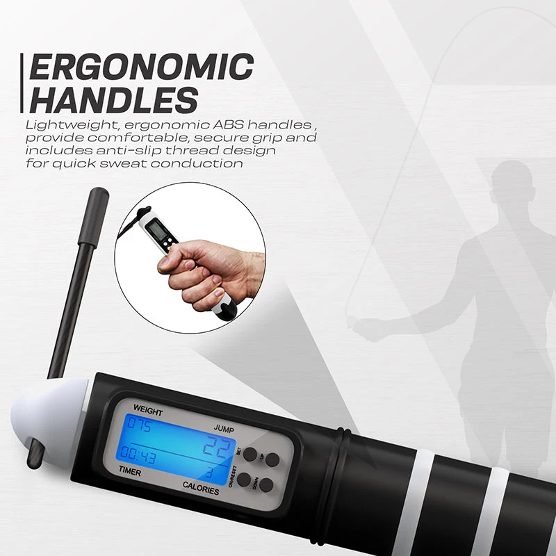 RDX Sports Store RDX Digital Calorie Burn & Workout Counter 10.3ft Adjustable Skipping Rope - Image 8