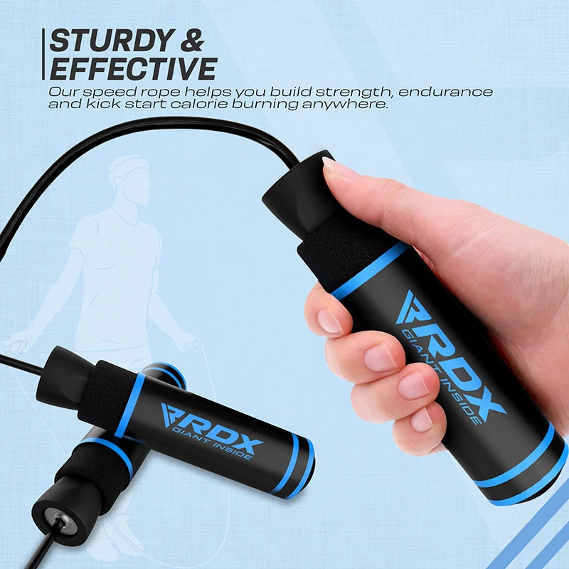 RDX Sports Store RDX SR Adjustable 10.3ft Non-Slip Memory Foam Soft Handles Skipping Rope - Image 10