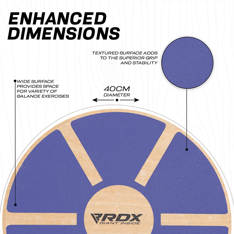 RDX Sports Store RDX W1 Wooden Wobble Round Balance Board - Image 13