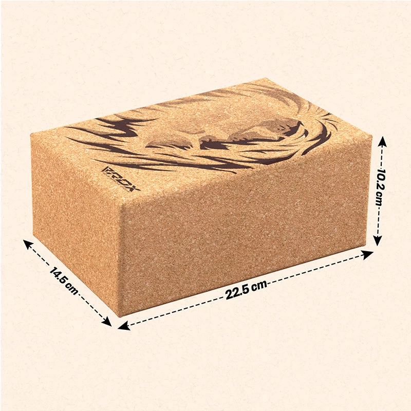 RDX Sports Store RDX D1 Cork Yoga Block Non-Slip Brick - Image 4
