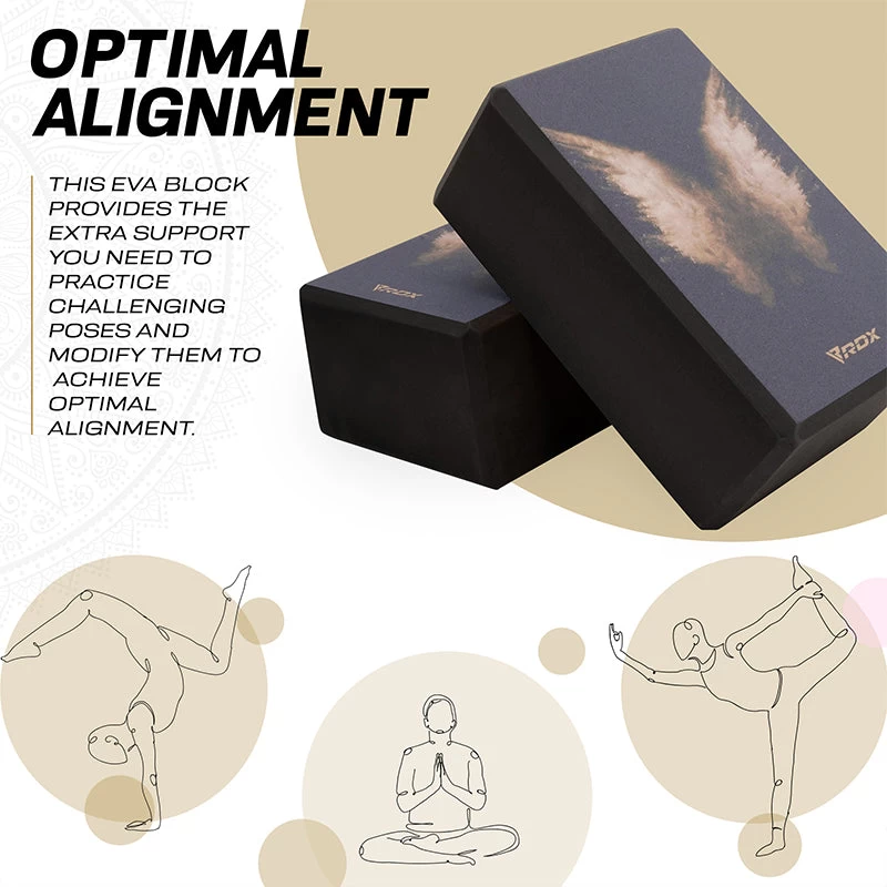 RDX Sports Store RDX D12 High Density EVA Foam Yoga Blocks Non-Slip Brick - Image 5