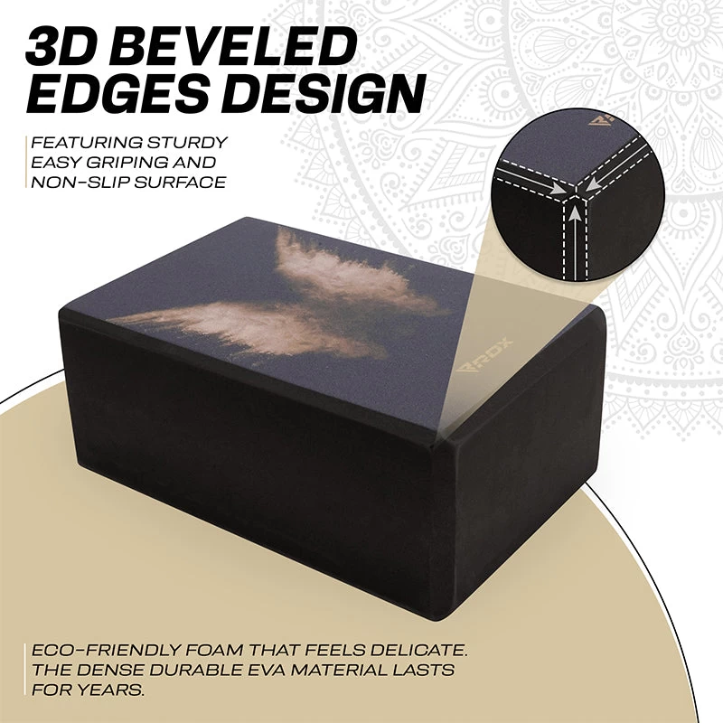 RDX Sports Store RDX D12 High Density EVA Foam Yoga Blocks Non-Slip Brick - Image 8