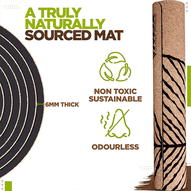 RDX Sports Store RDX D3 6mm Cork Yoga Mat - Image 4