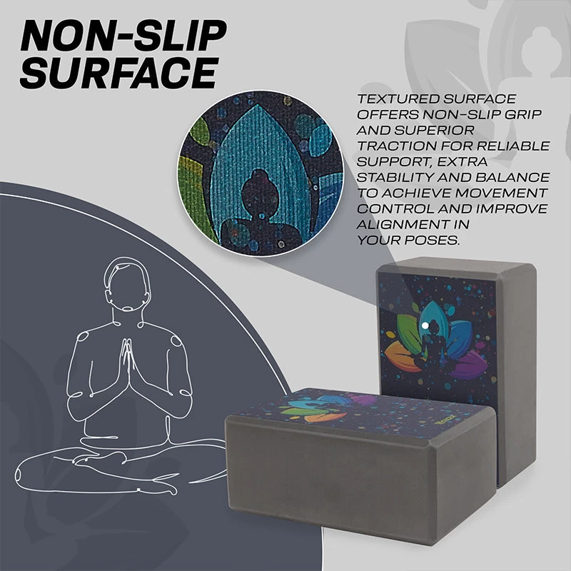 RDX Sports Store RDX D4 High Density EVA Foam Yoga Blocks Non-Slip Brick - Image 3