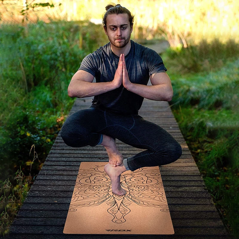 RDX Sports Store RDX D5 6mm Cork Yoga Mat - Image 3