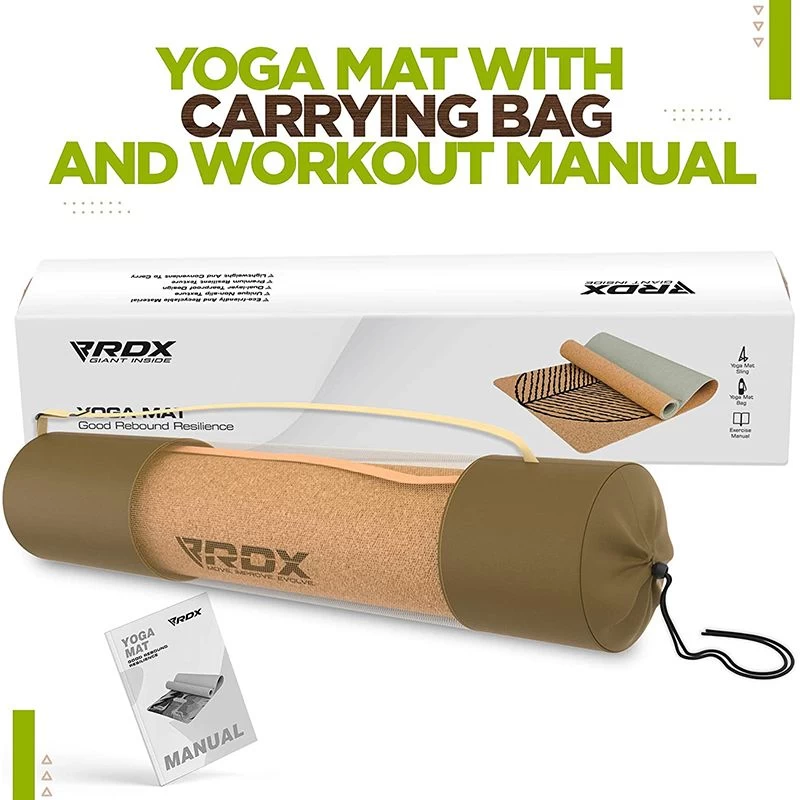 RDX Sports Store RDX D6 6mm Cork Yoga Mat - Image 10