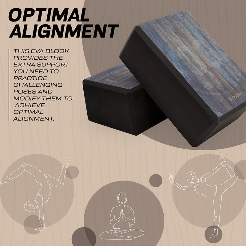 RDX Sports Store RDX D7 High Density EVA Foam Yoga Blocks Non-Slip Brick - Image 5
