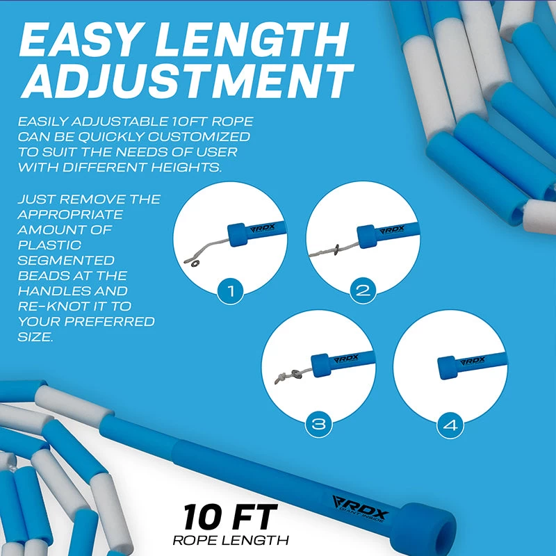 RDX Sports Store RDX BD Braided Nylon Tangle-Free 10ft Kids Skipping Rope - Image 7