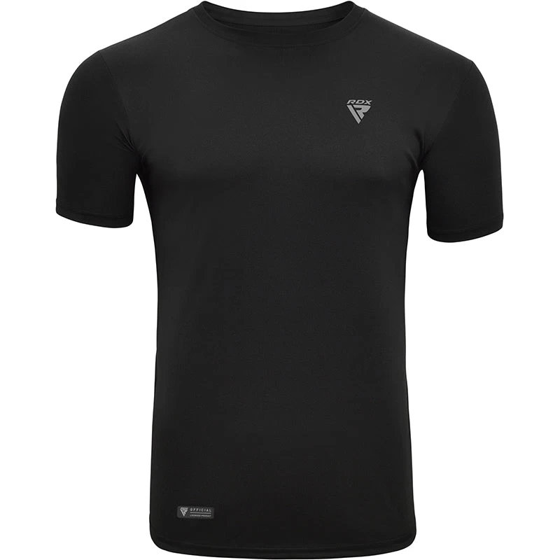 RDX Sports Store RDX T2 Black Short Sleeves Sweat-Wicking Gym T-Shirt - Image 2