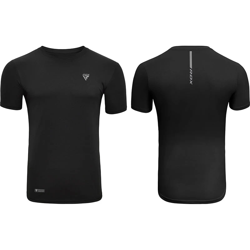 RDX Sports Store RDX T2 Black Short Sleeves Sweat-Wicking Gym T-Shirt - Image 3