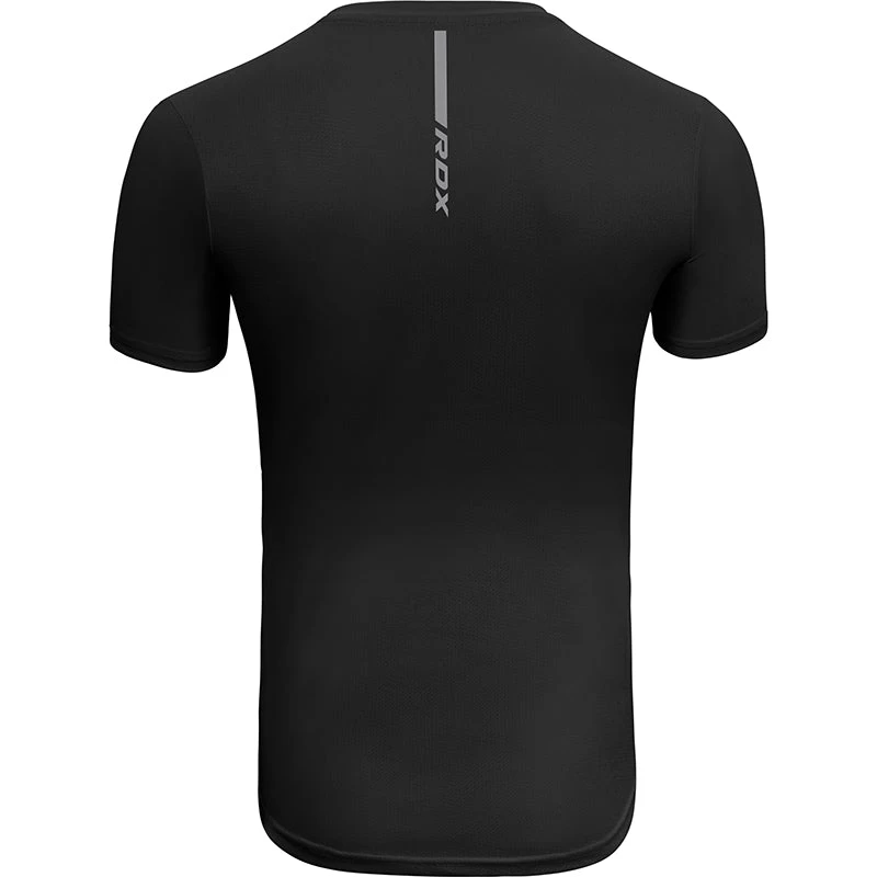 RDX Sports Store RDX T2 Black Short Sleeves Sweat-Wicking Gym T-Shirt - Image 4