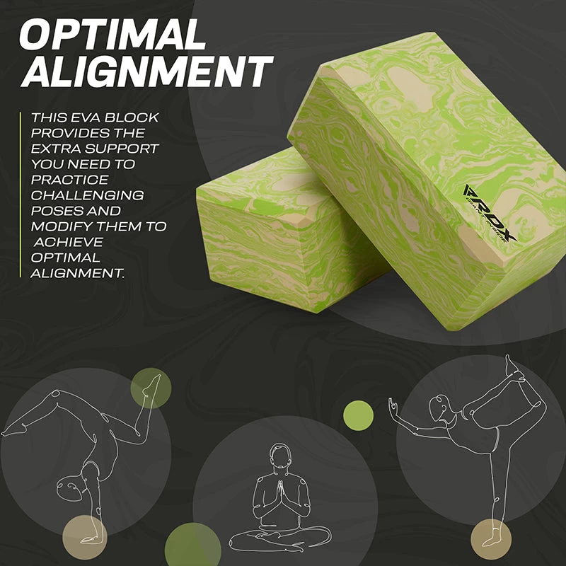 RDX Sports Store RDX GN EVA Foam High Density Non-Slips Yoga Block - Image 4