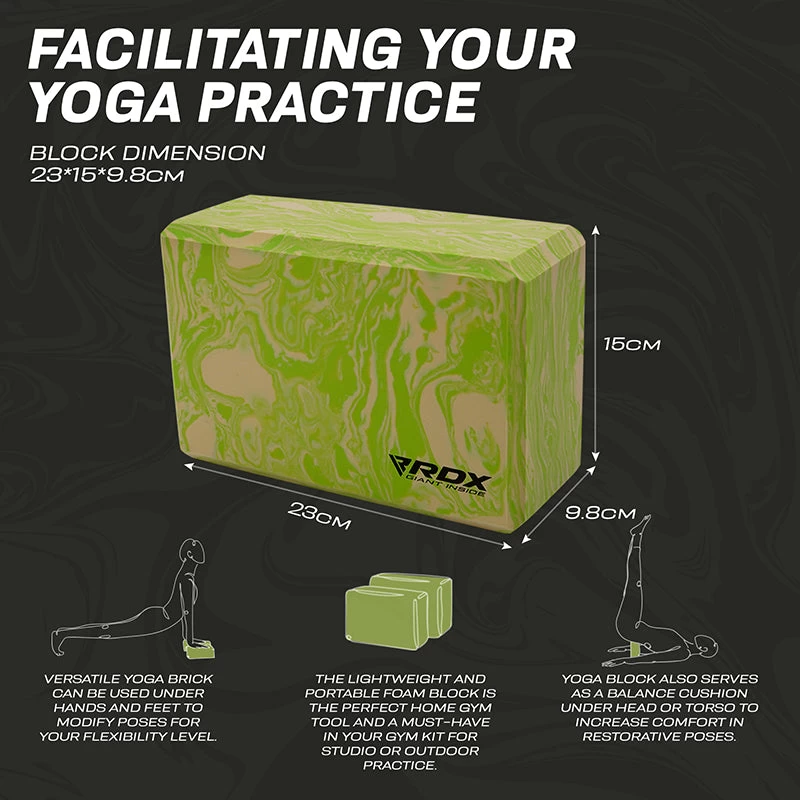 RDX Sports Store RDX GN EVA Foam High Density Non-Slips Yoga Block - Image 6