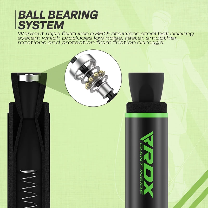 RDX Sports Store RDX SR Adjustable 10.3ft Non-Slip Memory Foam Soft Handles Skipping Rope - Image 16