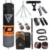 RDX Sports Store RDX 12O 4ft / 5ft 13-in-1 Heavy Boxing Punch Bag & Mitts Set