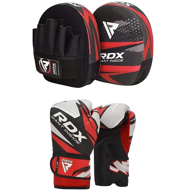 RDX Sports Store RDX J11 6oz Boxing Gloves & Focus Pad Set