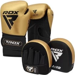 RDX Sports Store RDX J12 KIDS 6oz Boxing Gloves & Focus Pads Set