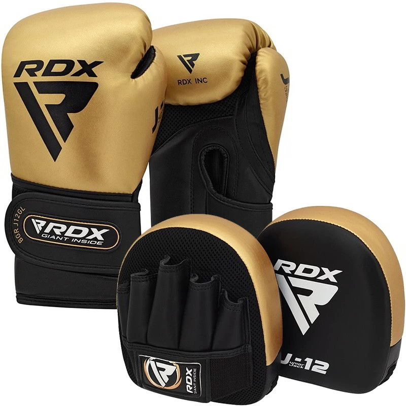 RDX Sports Store RDX J12 KIDS 6oz Boxing Gloves & Focus Pads Set