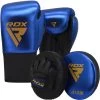 RDX Sports Store RDX J13 KIDS 8oz Blue Boxing Gloves & Pads Set