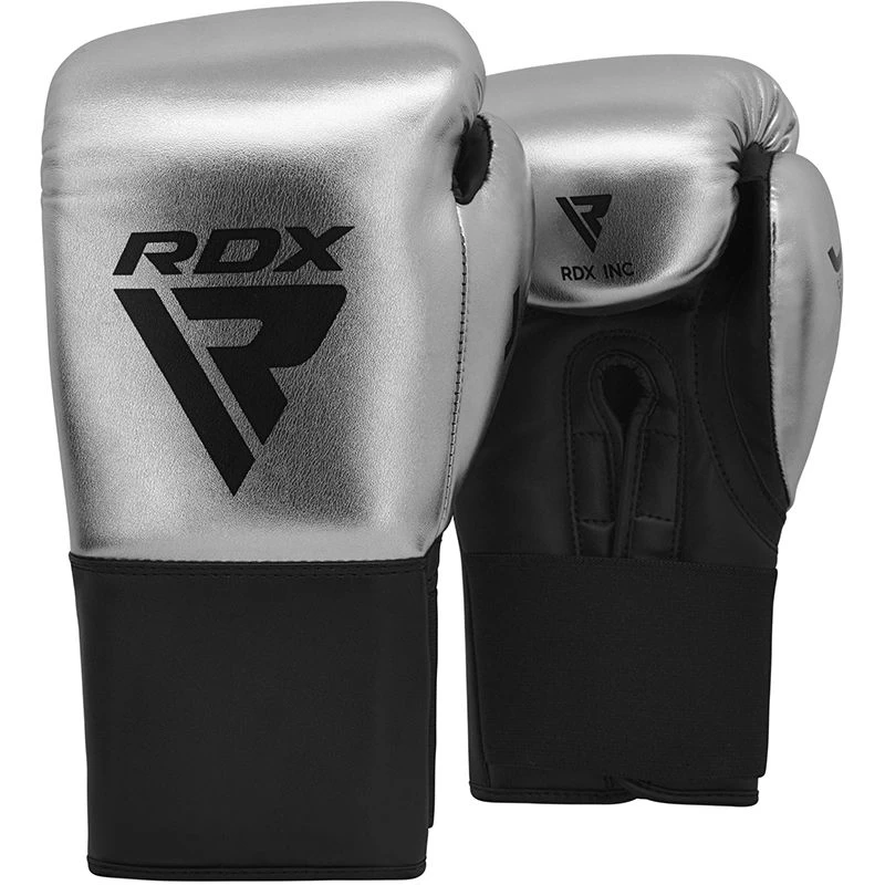 RDX Sports Store RDX J13 KIDS 8oz SILVER Boxing Gloves & Pads Set - Image 2
