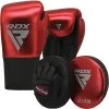 RDX Sports Store RDX J13 KIDS 8oz Red Boxing Gloves And Focus Pads Set