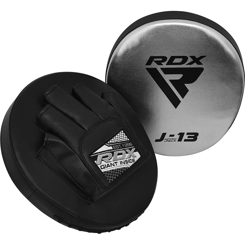 RDX Sports Store RDX J13 KIDS 8oz SILVER Boxing Gloves & Pads Set - Image 7
