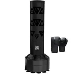 RDX Sports Store RDX Kt Ronin 4ft 2-In-1 Kids Free Standing Punch Bag Black With Gloves For Training & Workout Set