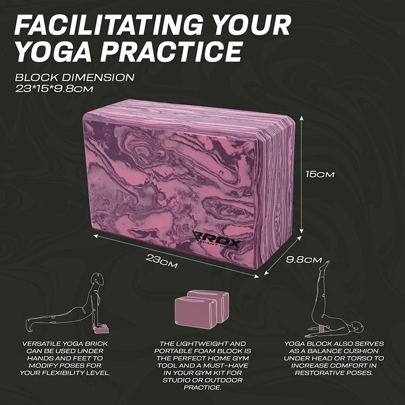 RDX Sports Store RDX MP EVA Foam High Density Non-Slips Yoga Block - Image 7