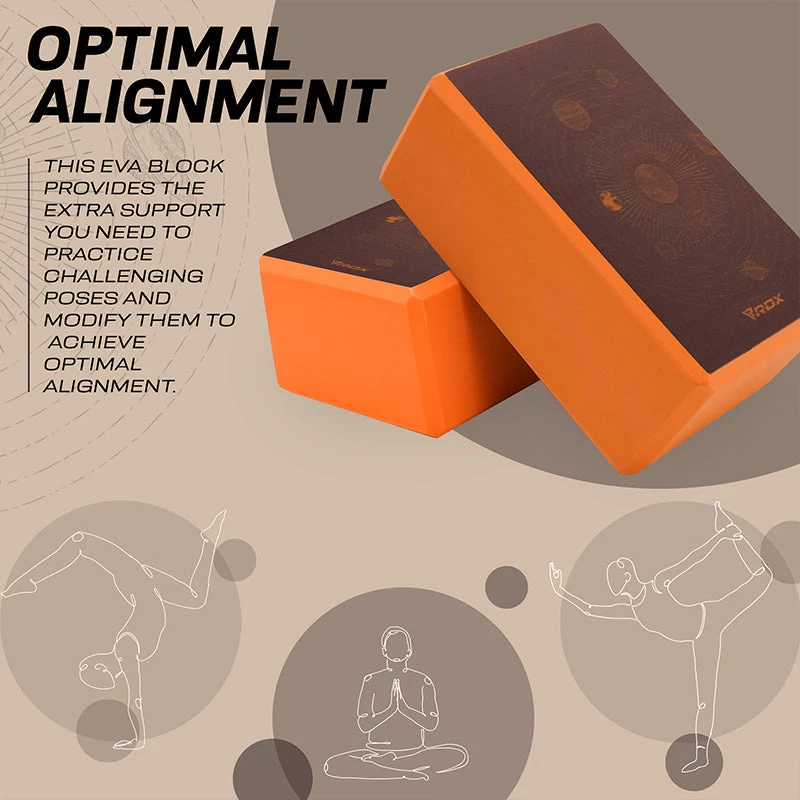 RDX Sports Store RDX D1 High Density EVA Foam Yoga Blocks Non-Slip Brick - Image 5