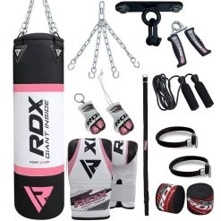 RDX Sports Store RDX X4 4ft 13-in-1 Heavy Boxing Punch Bag & Mitts Set