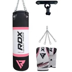 RDX Sports Store RDX X4 4ft 4-in-1 Punch Bag With Gloves & Ceiling Hook Set