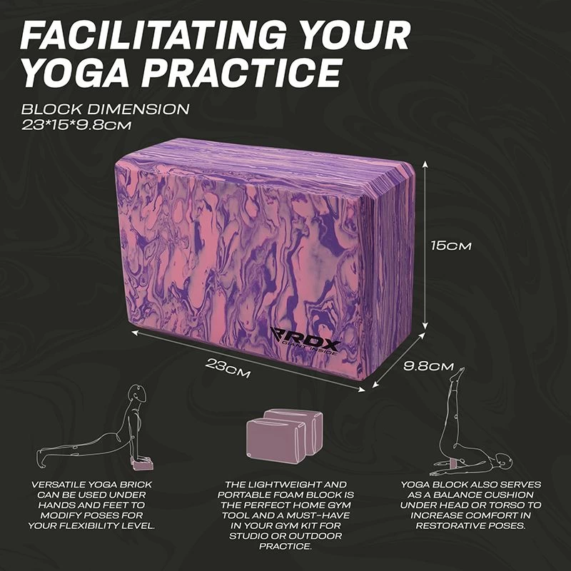 RDX Sports Store RDX PP EVA Foam High Density Non-Slips Yoga Block - Image 8