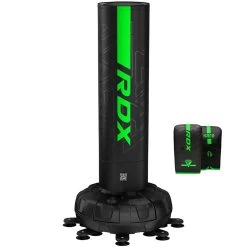 RDX Sports Store RDX F6 6ft Kara Green & Black Free-Standing Punch Bag With Mitts Set