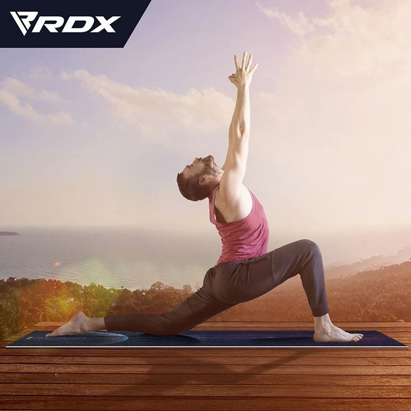 RDX Sports Store RDX D7 Iris 6mm PVC Yoga Mat Blue Dot - Image 2